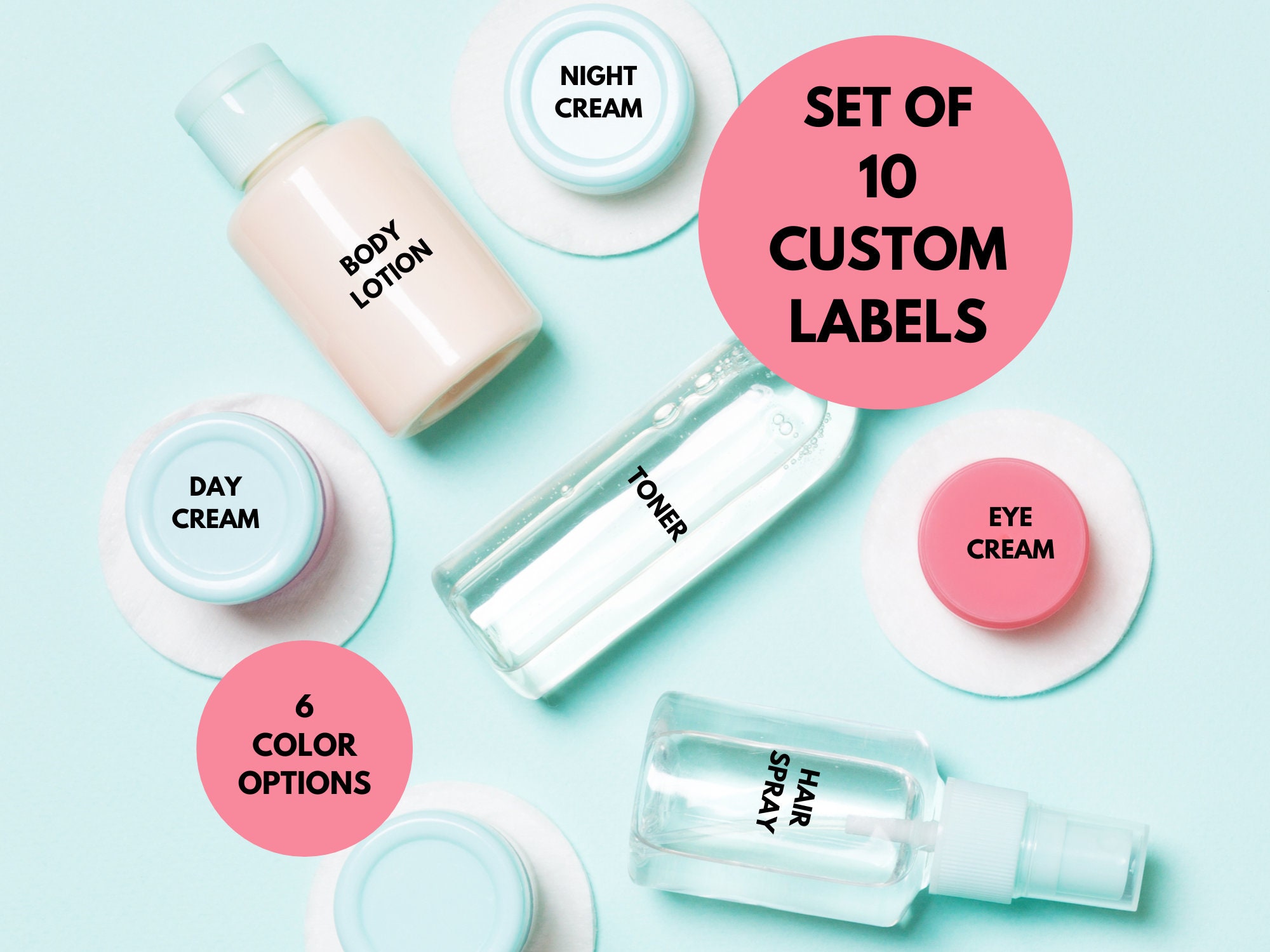 Custom Travel Size Toiletry Labels / Small Container Labels / Travel ...