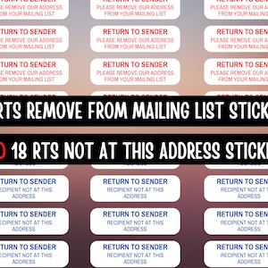 Return To Sender stickers for unwanted mail