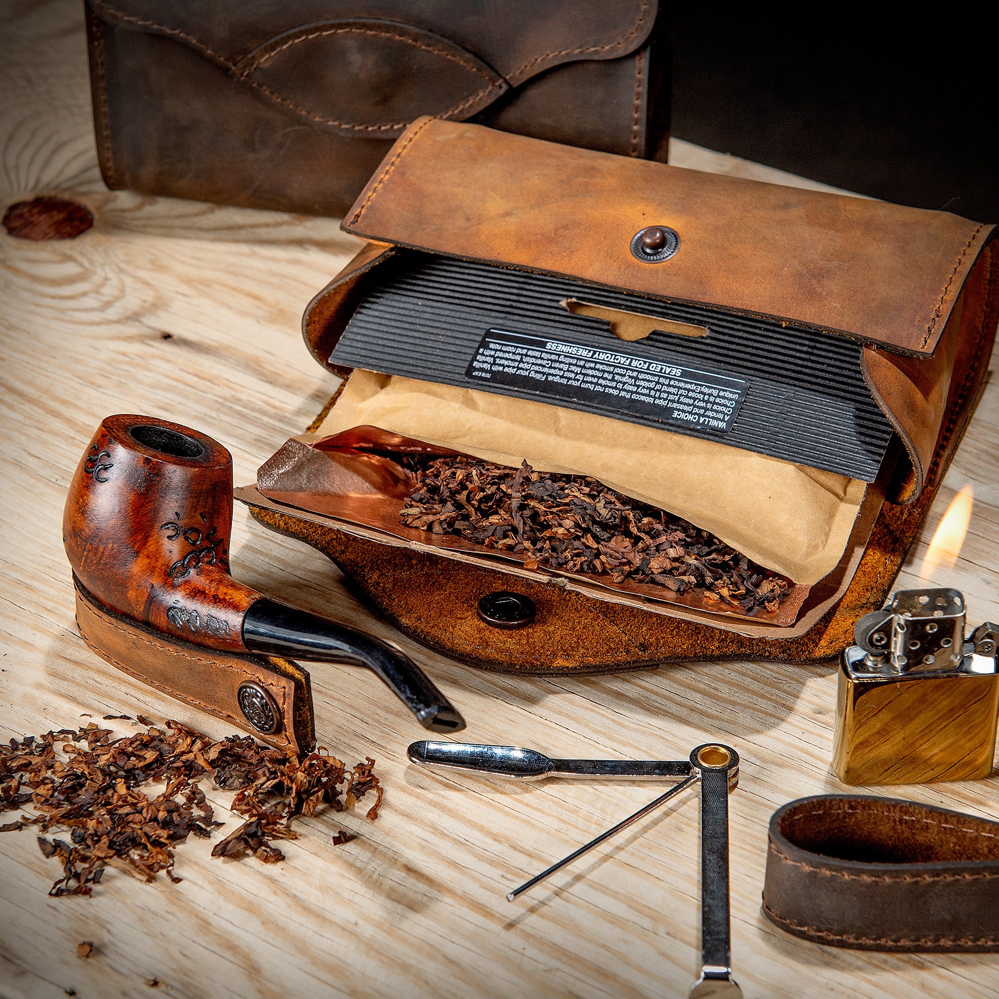 Personalized Handmade Leather Pipe Casetobacco Pipe Etsy