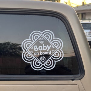 Hmong Design Baby on Board Decal