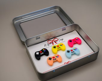Game Controller Magnets + Tin Box | Cute Magnets | Fridge Magnets | Magnet Gift | House Warming | Co-Worker | Birthday | Appreciation