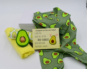 Regalo de fiesta de bienvenida al bebé con aguacate