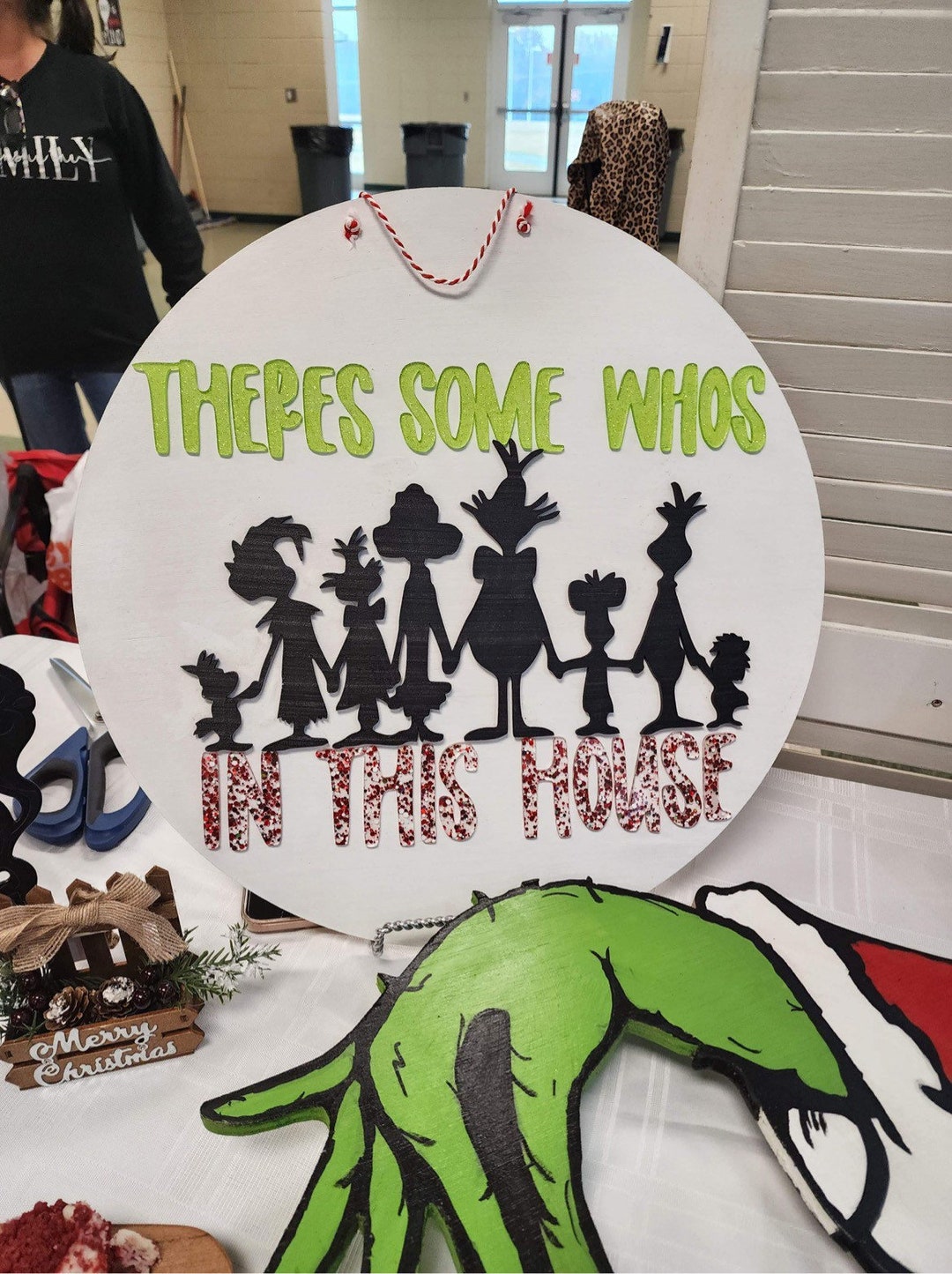 Grinch Inspired Door Hanger - Etsy