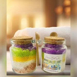 Aromatic Bath Salts | Spa Gift| Gift for her | Stocking Stuffer Gift | Detoxing Bath Salts | Refreshing Bath Salt | Lavender Bath Salt |