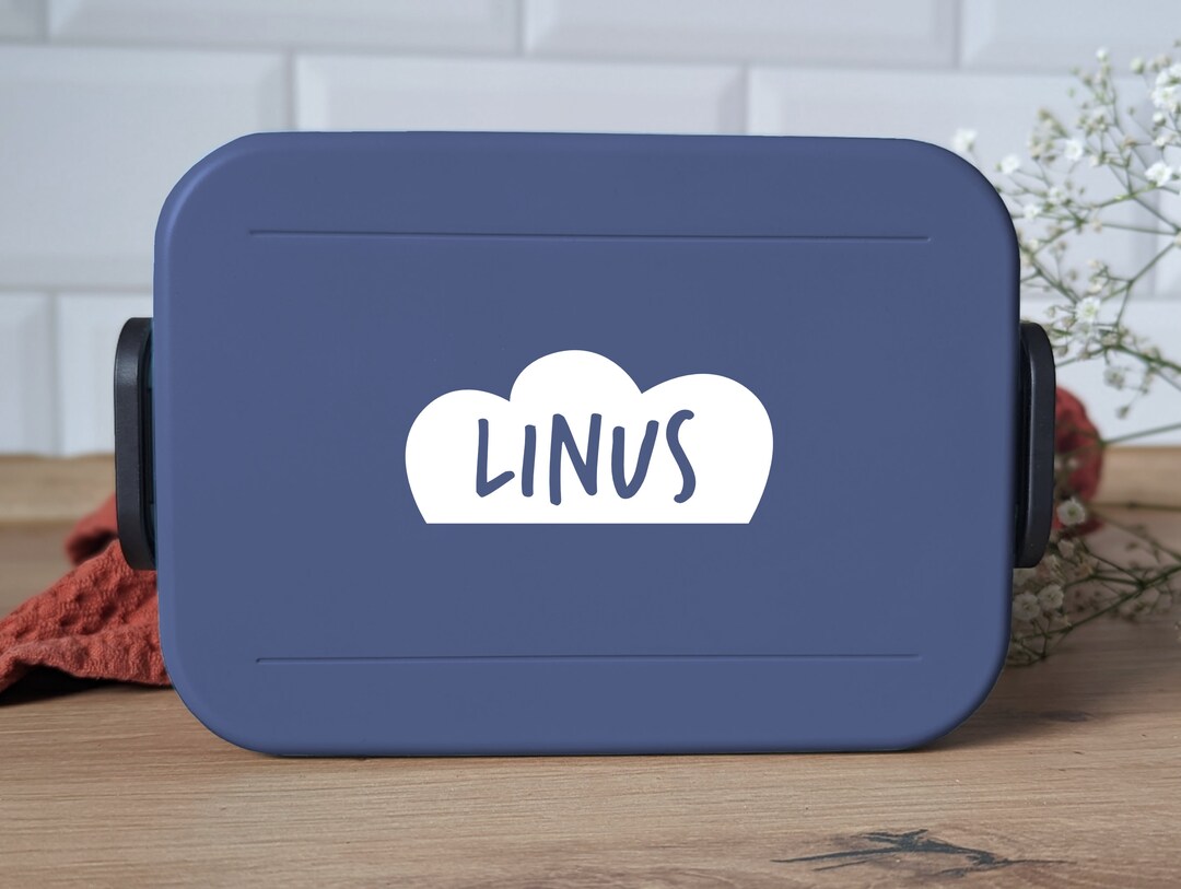 Lunch Box Customized Sticker Sticker for Lunch Box Personalized Sticker With Name Cloud and Sun Boy ...