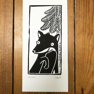 Fox - Linocut