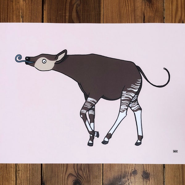 Okapi - A3 oder A2 Poster ideal für's Kinderzimmer!