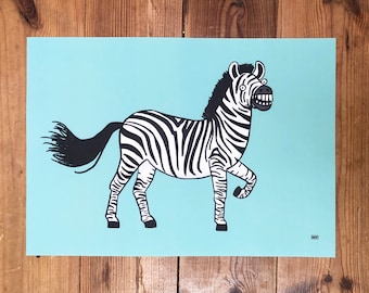 Zebra - A3 oder A2 Poster ideal für's Kinderzimmer!