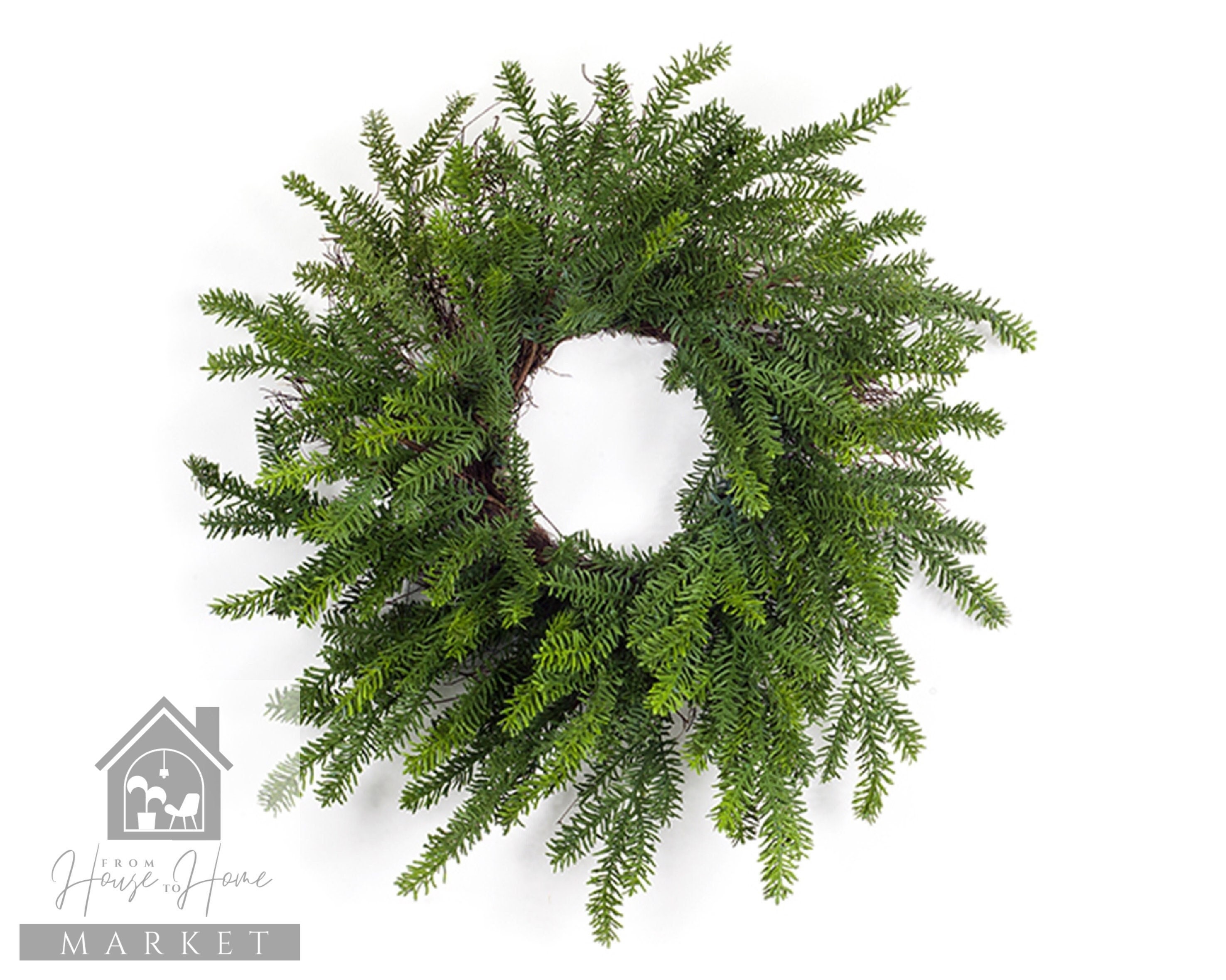 Large Wreath for Front Door, Winter Greenery Wreath, Large Christmas ...