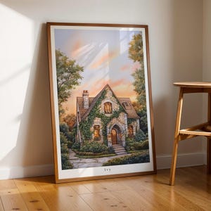 Ivy Print - Watercolor Art - House Covered in Ivy - "I'm Covered in You" - Modern Home Décor - Nature Scenery Wall Art - Subtle Gift Idea