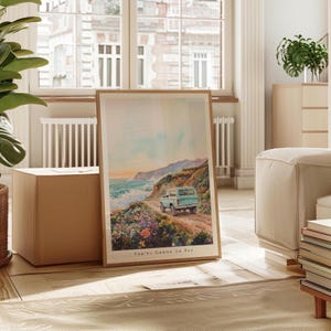 Vous allez aller loin - Impression d'art aquarelle - Décoration d'intérieur moderne - Idée cadeau - Coucher de soleil sur la plage - Poster numérique imprimable - Art mural