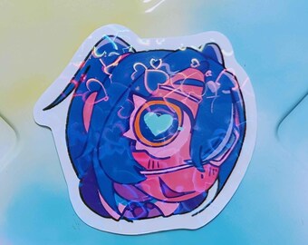 Adesivo de monitoramento Hatsune Miku do tamanho de uma fechadura de olho mágico