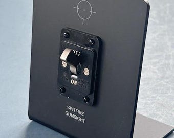 WWII Spitfire Mounted gift. Gunsight switch 5c/543