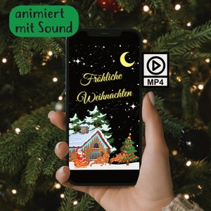 Weihnachtskarte digitale animierte Grüße mit Sound, Animierte ECard digitale Grußkarte Weihnachten