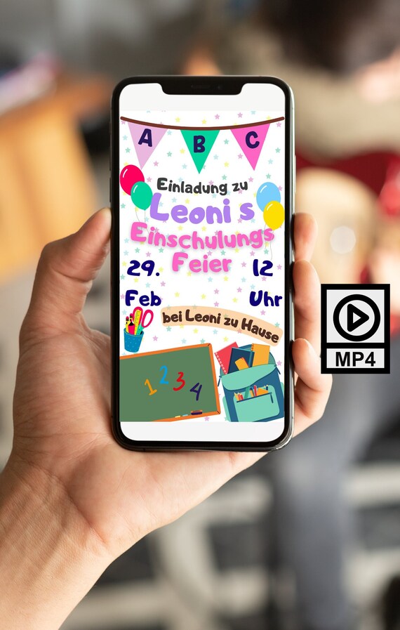 Enrolment Digital Animated Invitation for Girls Animated Etsy