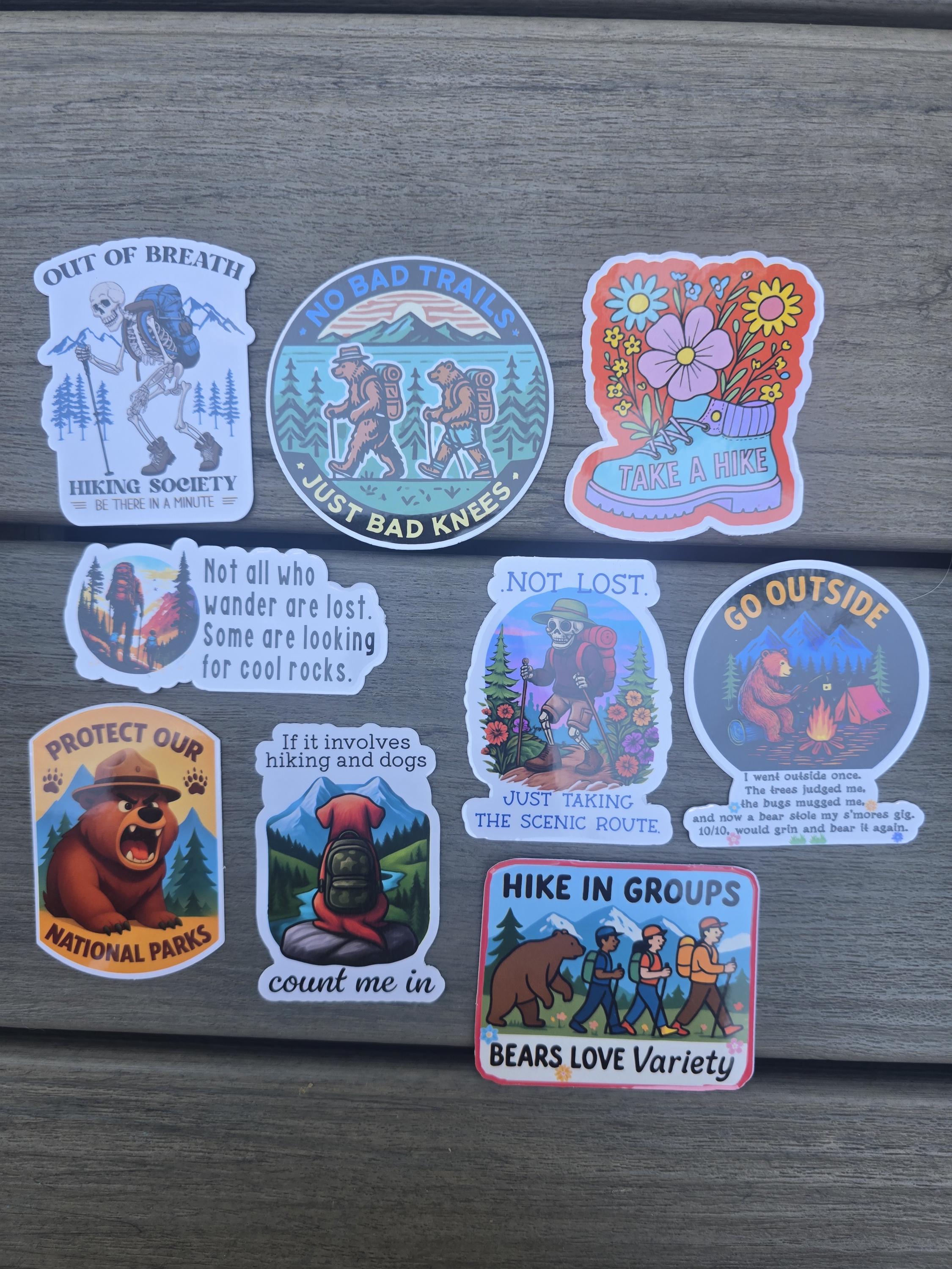 Adventurer Sticker, Hiking Sticker, Outdoor Sticker, Waterproof Vinyl ...
