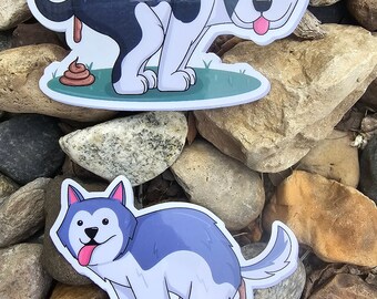 Cute dog pooping sticker, Dog sticker, Corgi Sticker, dachshund sticker, Husky sticker, Beagle sticker, Doberman sticker, Pitbull sticker
