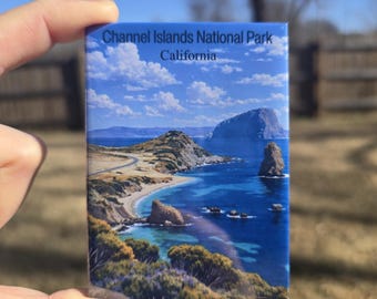 Channel Islands National Park in California Magnet, gift for Hikers & Outdoor Adventurer, Inspired Travel Souvenir, California Fridge Decor
