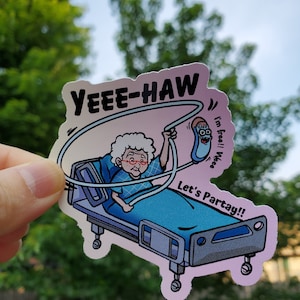 Grandma and Cooter canoe sticker, Purewick sticker, Nurses Week Gift Nurse Meme Sticker fun Nurse gift funny nurse sticker,nurse humor