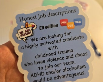 Emergency room Nurse sticker, ED nurse sticker, Nurse sticker, trauma nurse sticker, triage nurse sticker, ER cna sticker