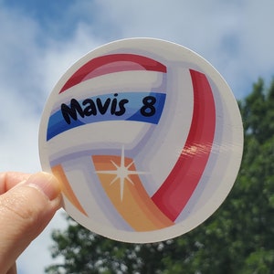 Personalize name Volleyball waterproof sticker volleyball team gift volleyball graduation party volleyball with name volleyball player gift