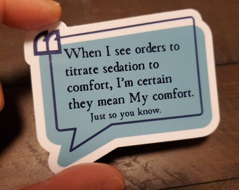 Funny nurse meme sticker for all nurses sarcastic nurse sticker