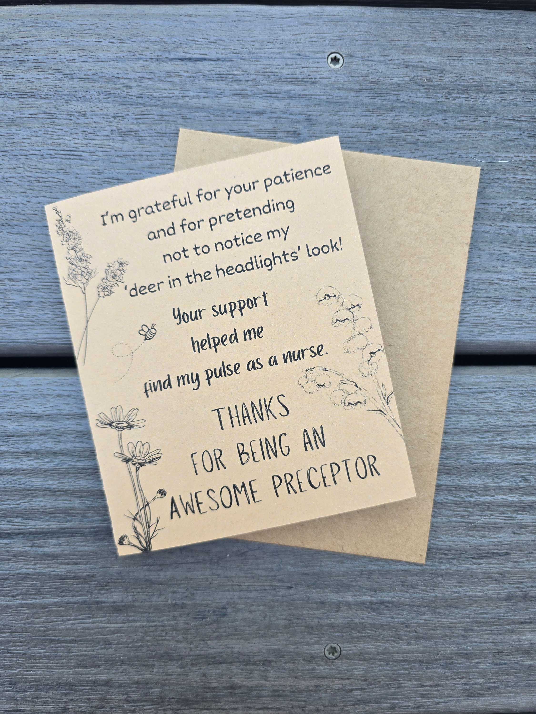 Nurse Preceptor Card, Nurse Mentor Gift, Clinical Preceptor Thank You ...