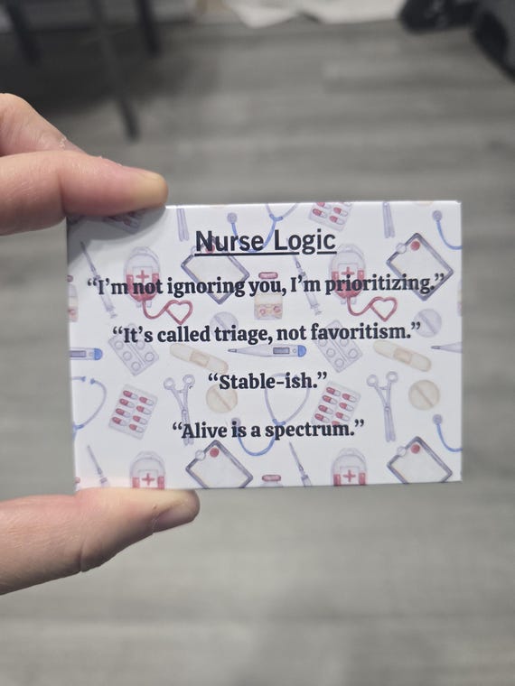 Nurse Humor Magnet | ICU Nurse Gift | Critical Care Nurse Funny Magnet | “It’s Called Triage Not Favoritism” | ER Nurse Sarcastic Gift