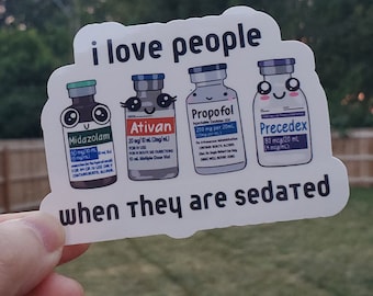 Funny surgery meme sticker, OR nurse sticker, surgeon sticker, anesthesiologist sticker, crna sticker, scrub tech sticker
