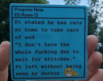 Emergency Room nurse sticker, Emergency Department nurse sticker, ER nurse, Nurse meme, Funny nurse meme, Nurse gift, future nurse.