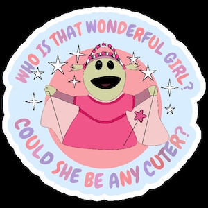 Nanalan Who's that Wonderful Girl sticker, Nanalan Fanart Meme sticker, Nanalan Peepo, Nanalan Cartoon sticker, Could She Be Any Cuter