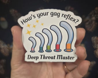 Deep throat master sticker CRNA Anesthesia Funny healthcare sticker for ER nurse emergency medicine doctor physician assistant EMT
