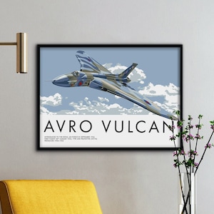Avro Vulcan Aircraft Print, Plane Art, Aviation Art, Vulcan Poster, Aviation Poster
