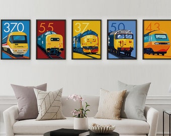 British Railway Poster Prints, Train Collector Pack No.1
