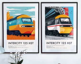 InterCity 125 HST Train Poster – British Rail Art Print Bundle