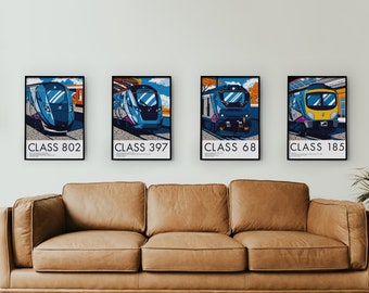 TransPennine Express Train Print Bundle, British Rail Art