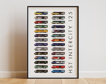 InterCity 125 HST Livery Collection – British Rail Class 43 Art Print