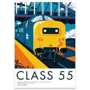 royal-scots-grey-deltic-train-print-class-55-locomotive-etsy