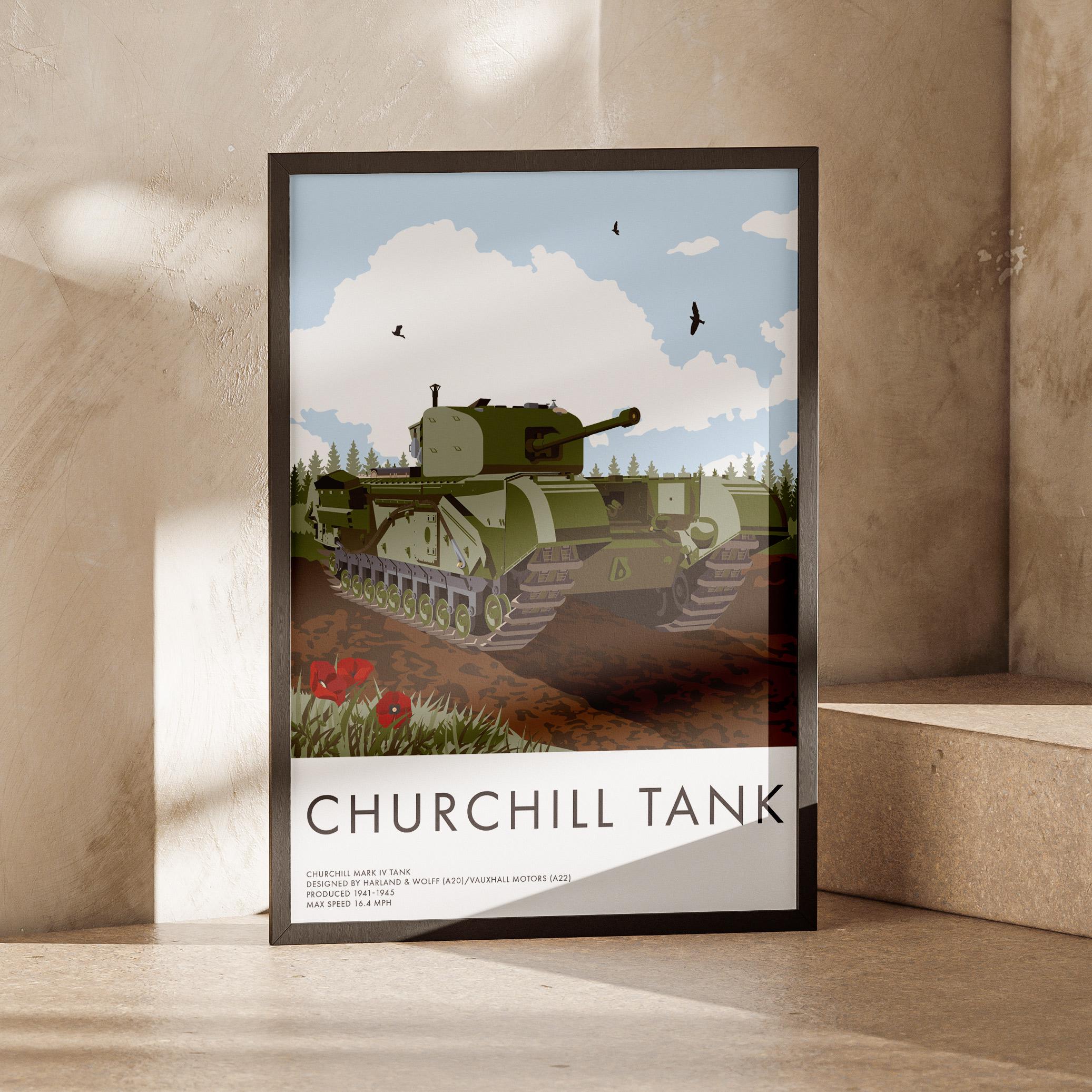 Churchill Tank World War II Poster | British Army Office Art - Etsy