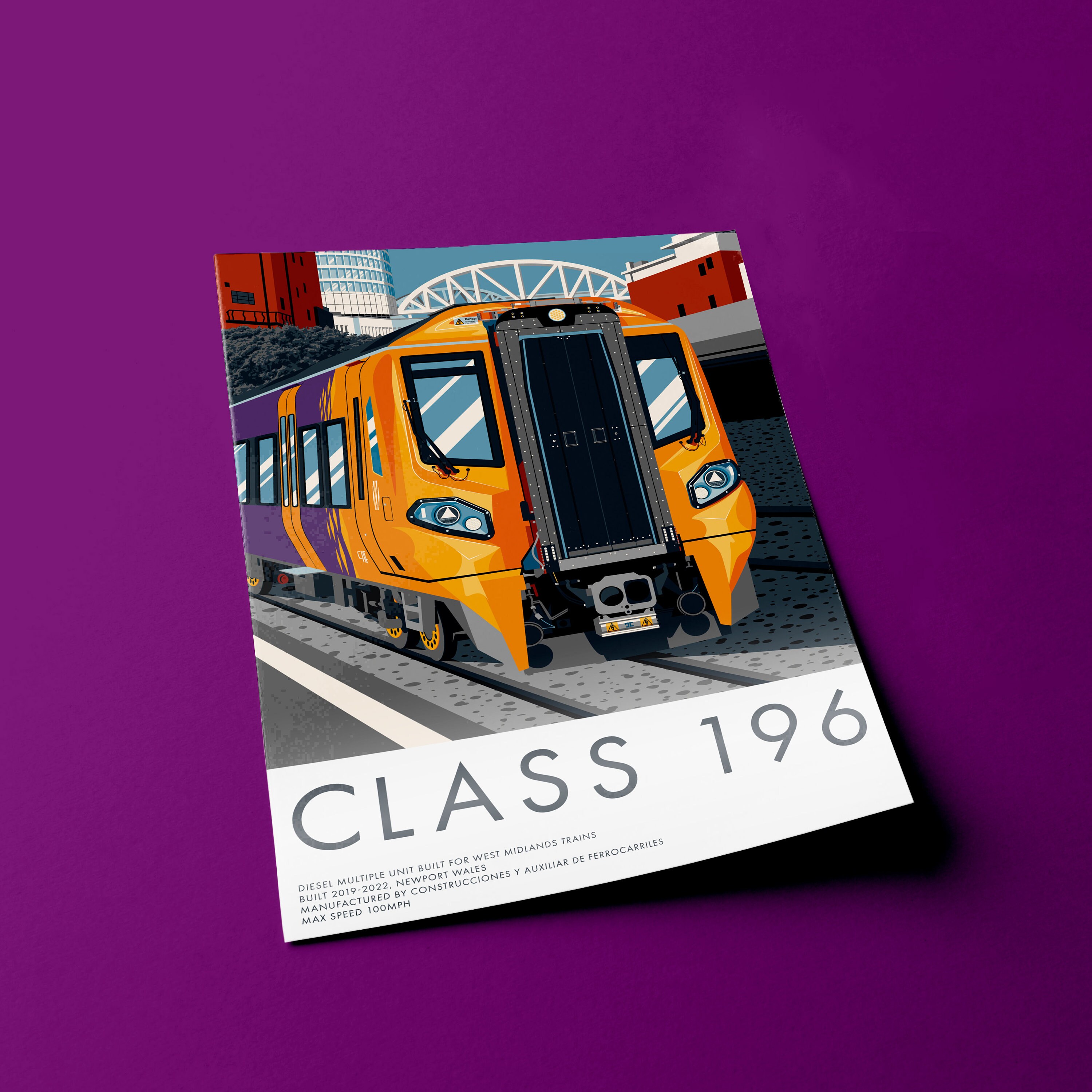 British Rail Class 196 Train Print, Birmingham, Railway Gift - Etsy