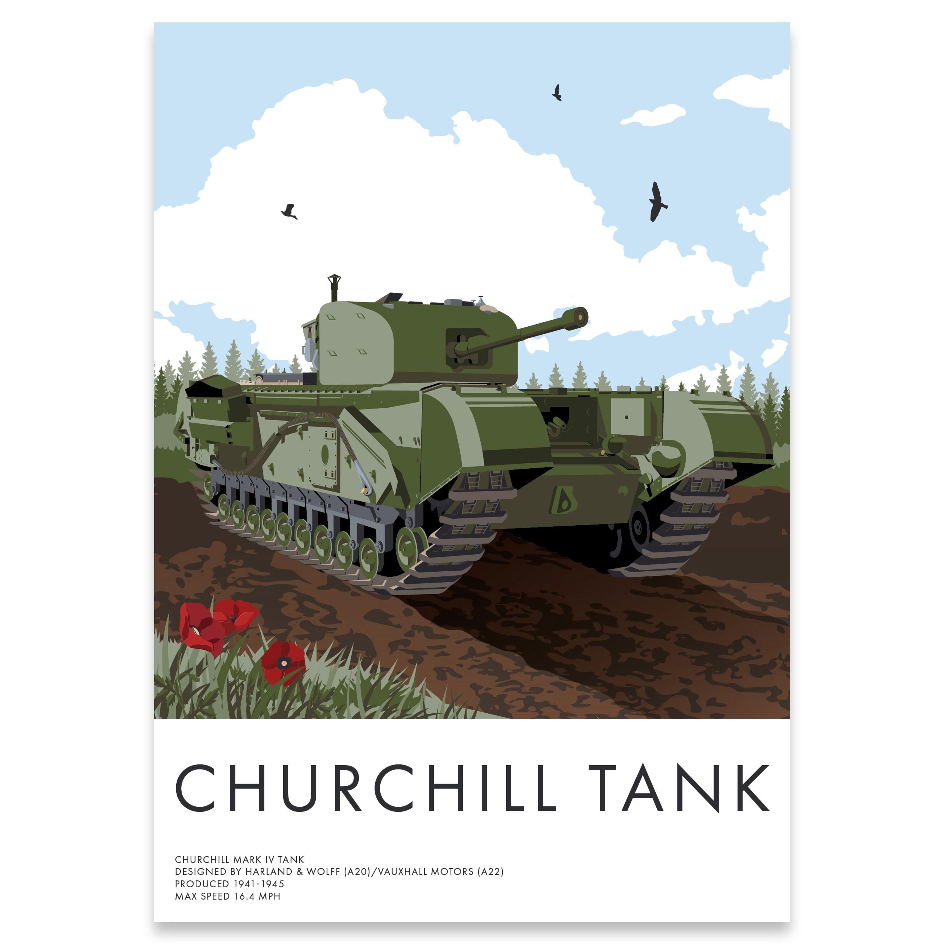 Churchill Tank World War II Poster | British Army Office Art - Etsy