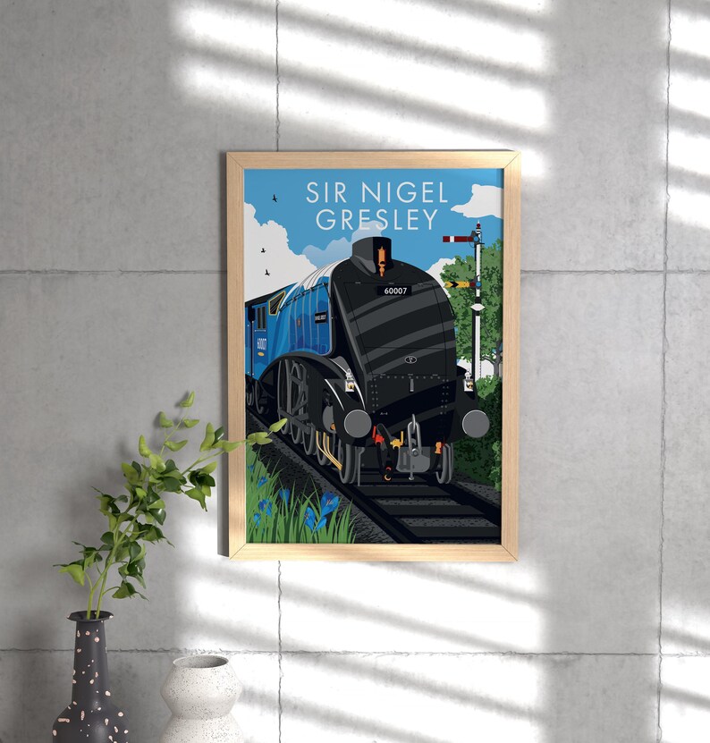 LNER Class A4 4498 Sir Nigel Gresley Locomotive Train Print, Train Wall ...