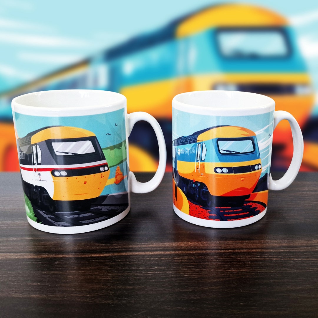 HST Train Mugs Ceramic Coffee Mug for Train Enthusiasts and Collectors