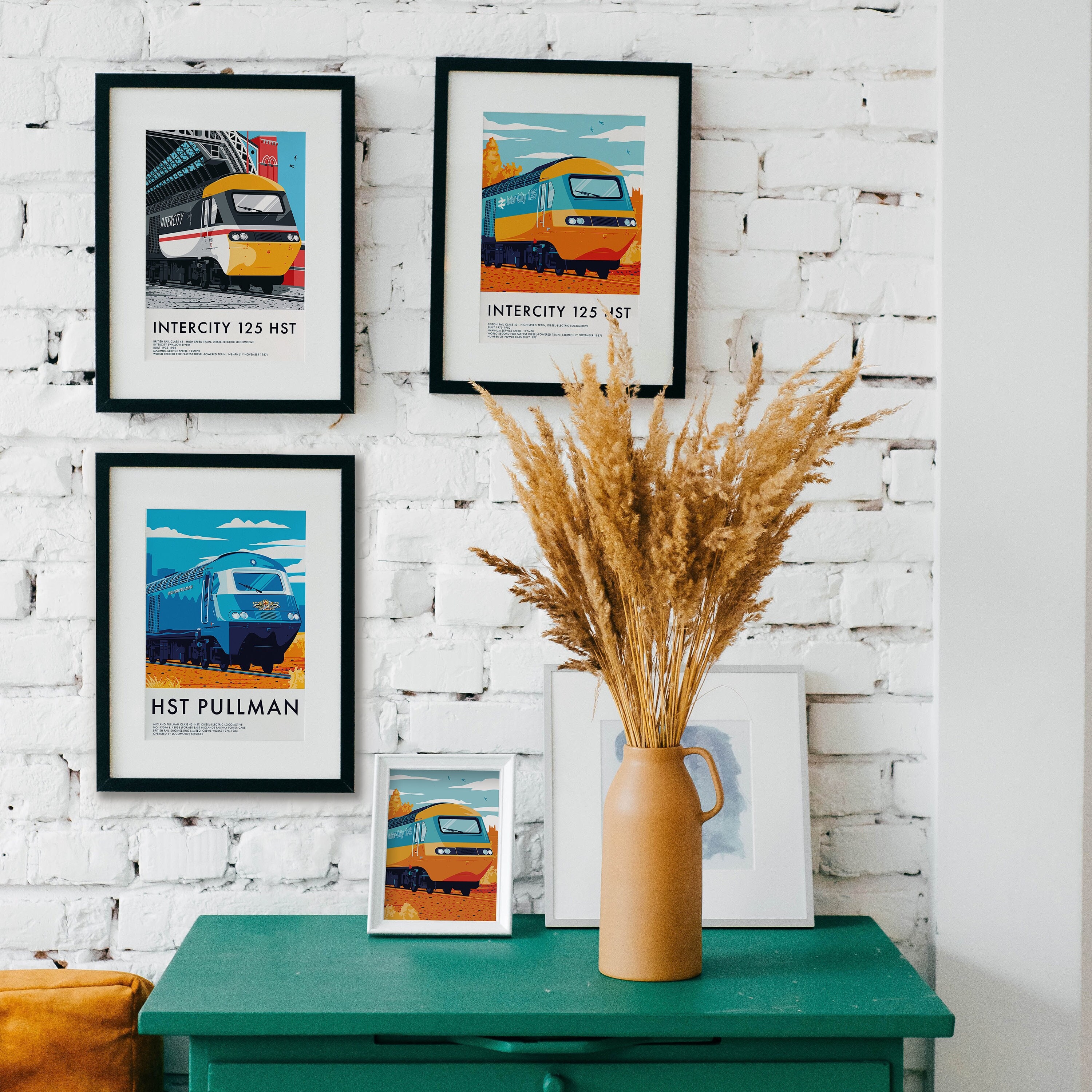 Intercity 125 Print, British Rail Class 43, HST, Diesel Locomotive, Giclée Railway Poster - UK - View #3