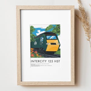 Impression de train InterCity 125 HST, art ferroviaire GWR