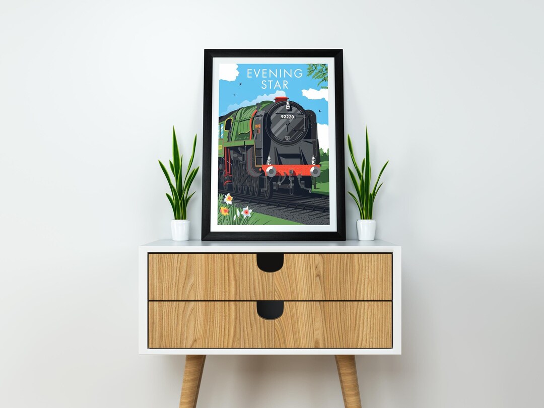 Evening Star Train Print: British Rail Class 9F Locomotive Wall Art - Etsy