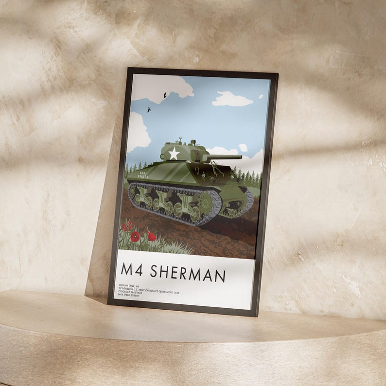 M4 Sherman & Churchill Tank World War II Poster Bundle - Etsy