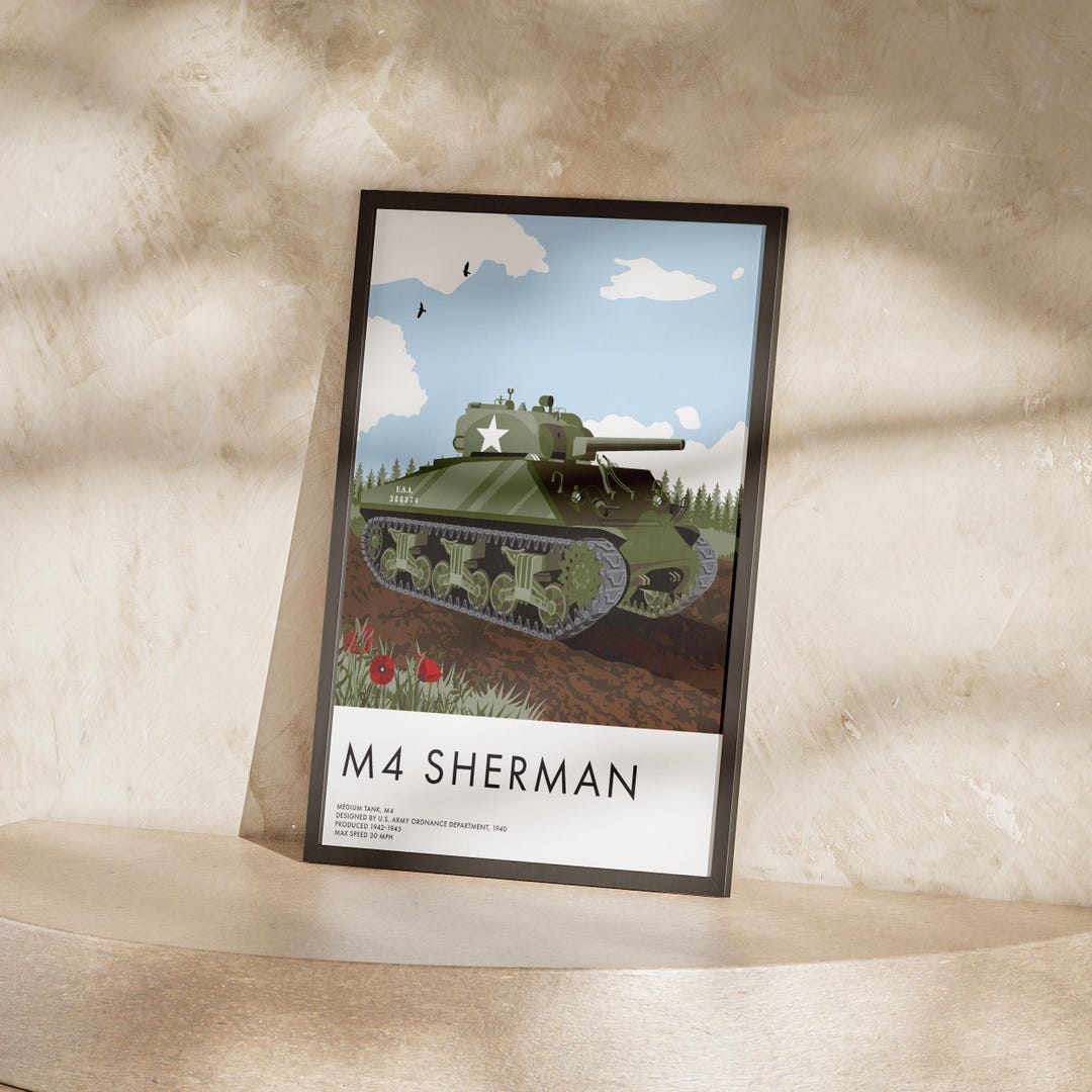 M4 Sherman Tank World War II Poster - Etsy