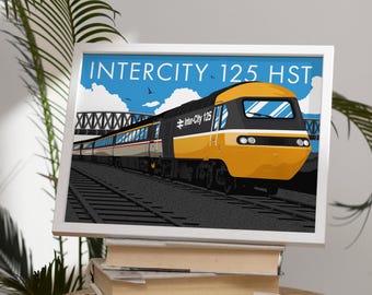 InterCity 125 HST Executive British Rail Class 43 Locomotive, High Speed Train, Train Print Wall Art