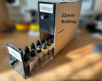 Model Paint Storage Drawers 22mm - Laser cut, dxf, svg